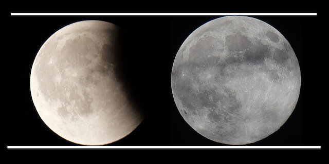 Size difference - 2025.09.07 Lunar Eclipse vs 2025.11.05 Supermoon
