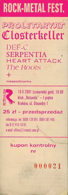 2001 Closterkeller @ Rotunda, Kraków