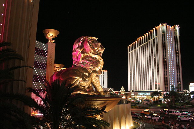 Tropicana in the background