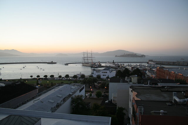 Alcatraz in the background